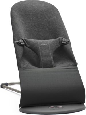 BabyBjörn Wipstoel Bliss - 3D Jersey - Houtskoolgrijs - Ergonomisch - Verstelbaar - Inklapbaar