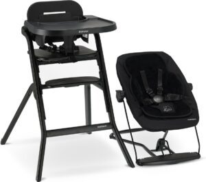 Deryan Curve Luxe Kinderstoel – Inclusief Wipstoel & Inlegkussen- Newborn Set - Meegroei Kinderstoel – Zwart