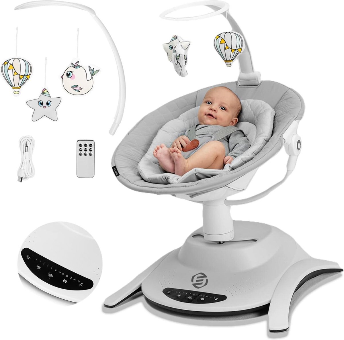 Equivera Elektrische Wipstoel - Elektrische Wipstoek - Wipstoel - Baby Schommel