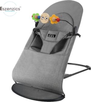 Eszenzics™ Wipstoel - Grijs - Lichtgewicht schommelstoel - Baby Bouncer - Compact inklapbaar