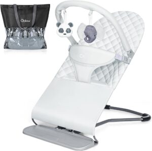 Schommelstoel Baby - Baby Swing - Wipstoel Baby's met Speelboog - Grijs
