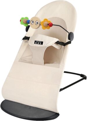 Wipstoel - Wiegstoel - Schommelstoel - Baby - Met Speelgoed - Beige
